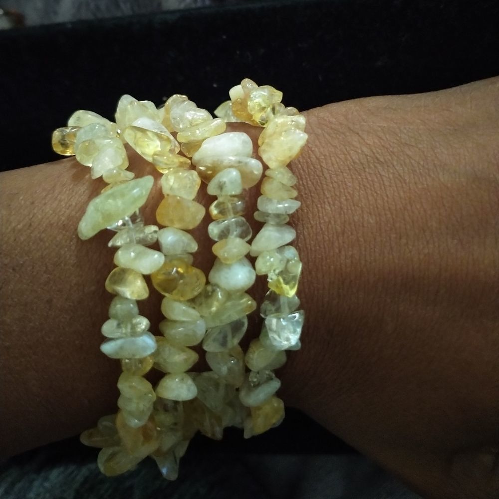 Natural Citrine Crystal Beaded Bracelet | Prosperity & Positive Energy Stone